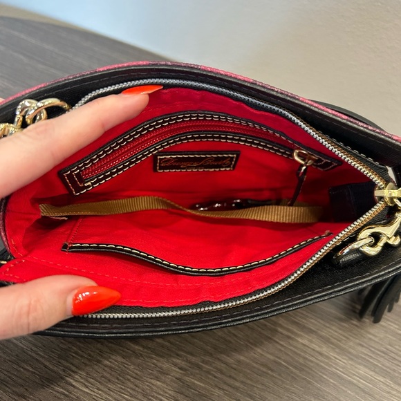 Dooney & Bourke Kenzie Buffalo Plaid Leather Crossbody Purse Bag - Picture 6 of 13